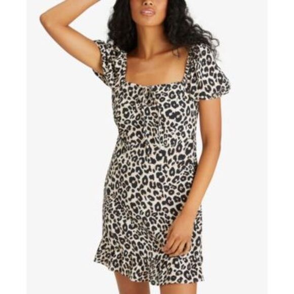 Sanctuary Fresh Breeze Leopard Print Dress In Classy Cat 4 - Picture 1 of 3